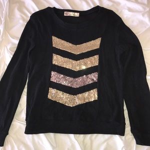 Black, sequence sweater